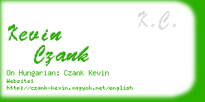 kevin czank business card